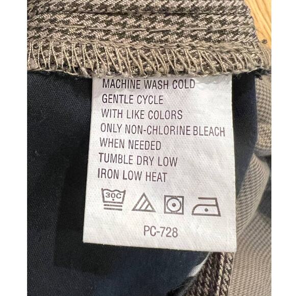 IZOD Brown & Tan Houndstooth Pleated Straight Leg Mens Dress Pants Mens 38 x 30 - Picture 11 of 15